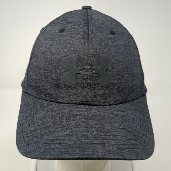 Under Armour Logo Fitted Baseball Hat Gray Large UA Pro Fit Vent Holes - Picture 2 of 9